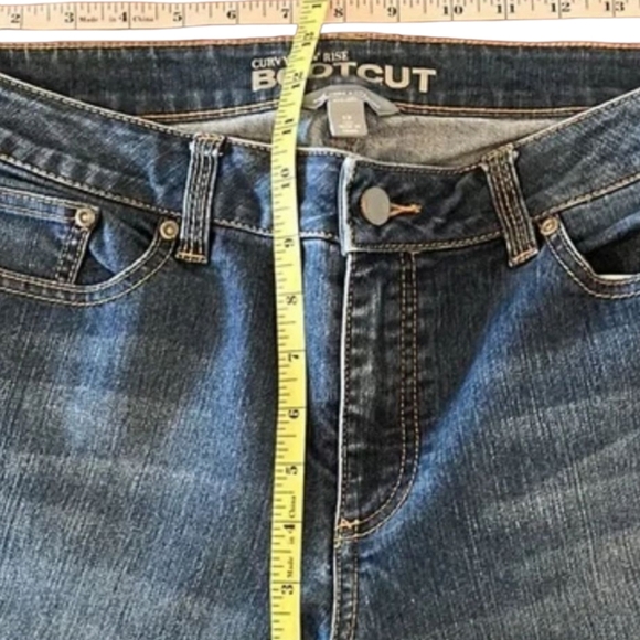 New York & Co. Women's Boot Cut Blue Flared Jeans - Picture 2 of 2